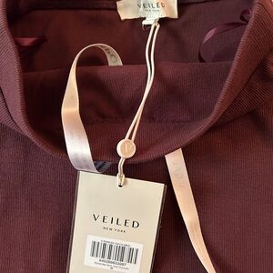 Veiled Ribbed Maxi Skirt M